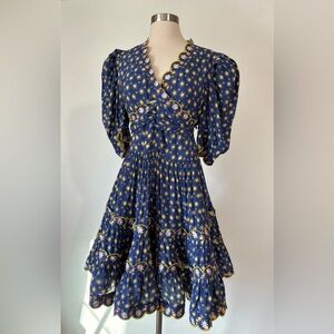 Celia B by Anthropologie Andromeda Dress in Blue Size Large